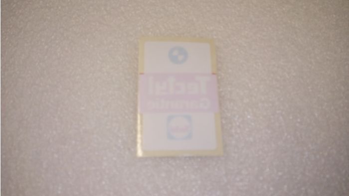 (02 models) Sticker Tectyl guarantee (FOR INSIDE REAR WINDOW)