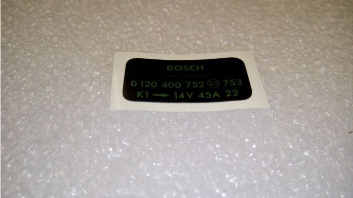 (02 models) Sticker Bosch alternator