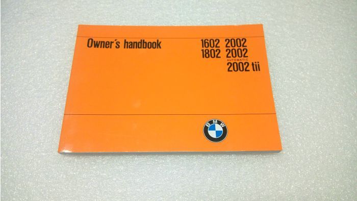 BMW 2002 Owners Manual Model '71