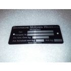 (02 models) Chassis Number Plate - Plain  (P)