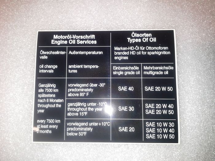 (02 models) Oil Service Sticker
