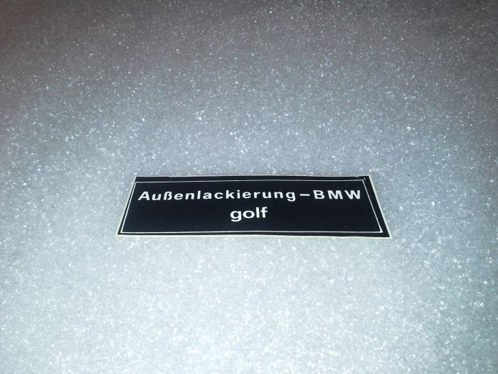 (E9 2.5CS-3.0CSL) Golf Colour Sticker
