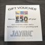 £50 Jaymic Gift Voucher & Handprinted Card 49/49 Schwarz