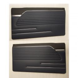 (02 models) Pair of Door Trim Pads Blue/Black (P) 1967-1973 models  